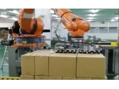 紙箱碼垛機(jī)器人（配吸盤式夾具）視頻